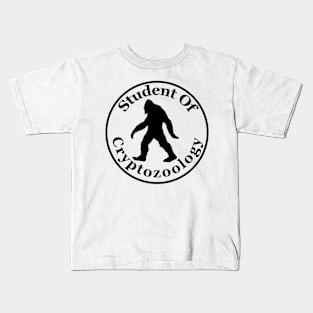 Bigfoot - Student Of Cryptozoology on Lights Kids T-Shirt